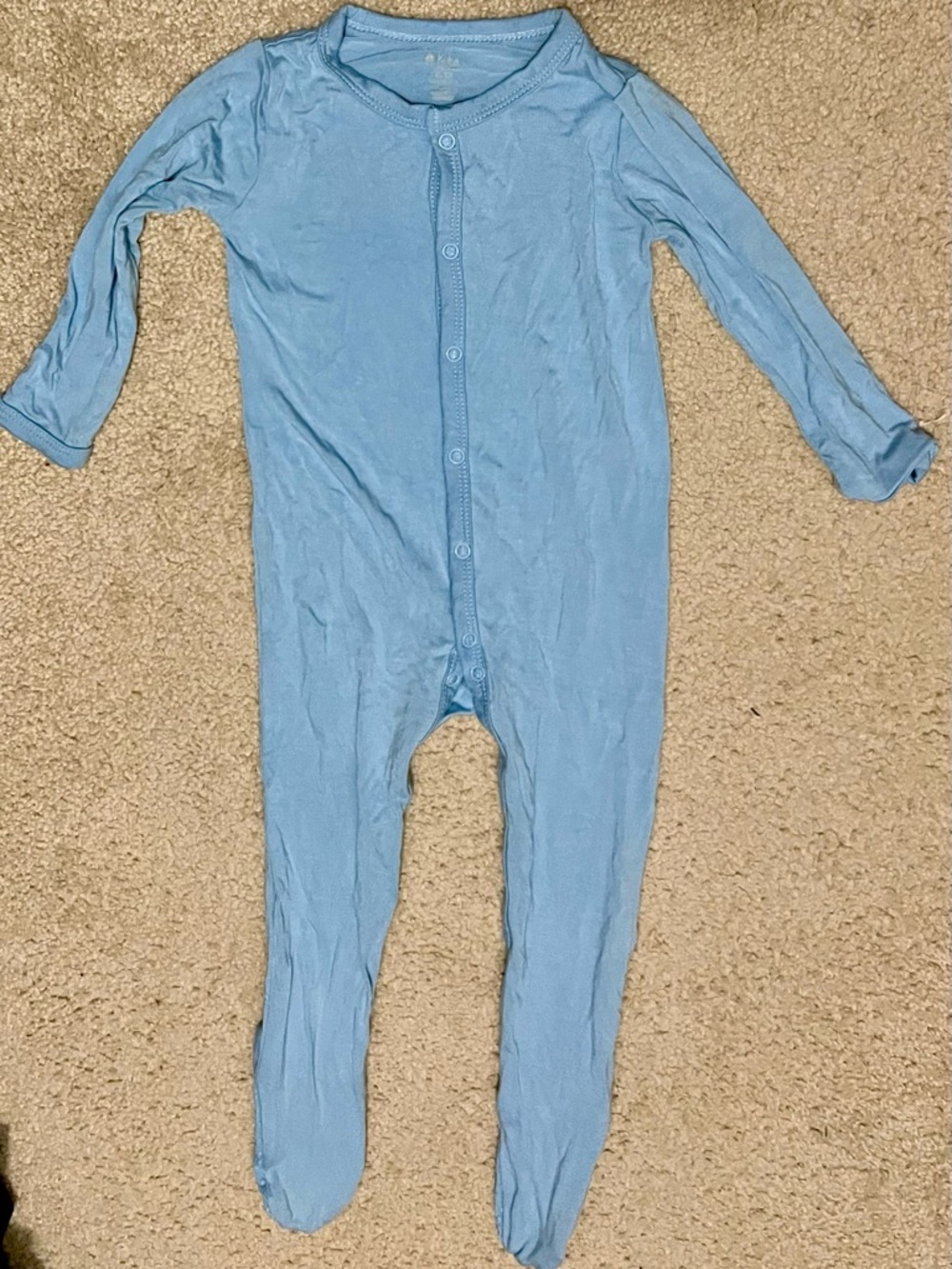 Kyte BABY Light Blue Long-Sleeve Footed One-Piece